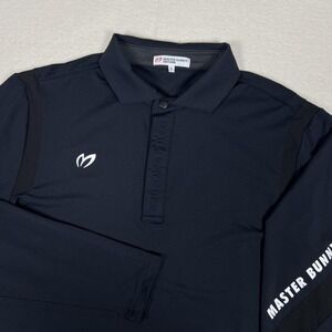 Master Bunny Edition Polo Shirt Mens 6 Black Long Sleeve Golf Performance